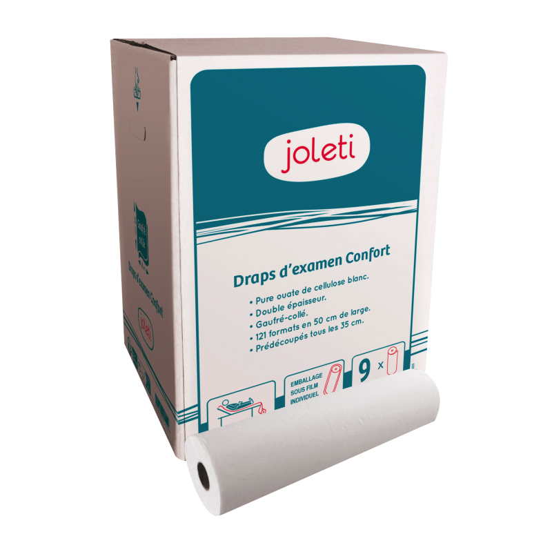 DRAPS D'EXAMEN GAUFRE - CARTON DE 9 ROULEAUX